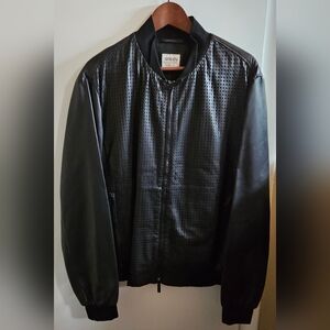 Armani Leather Varsity Jacket
